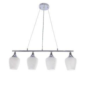 Závesná lampa ELECTRA chróm 4x60W E27 biele tienidlo moderná stropná lampa do obývačky jedálne kuchyne pôsobivý dizajn vyobraziť