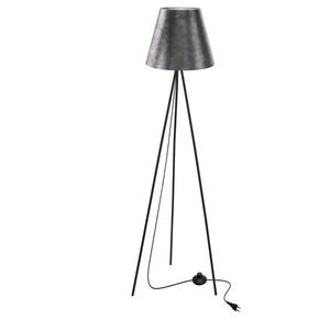Stojaca lampa PLATINO čierna 1x40W E27 strieborné tienidlo vyobraziť