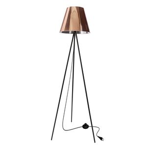 Stojaca lampa PLATINO čierna 1x40W E27 medené tienidlo vyobraziť