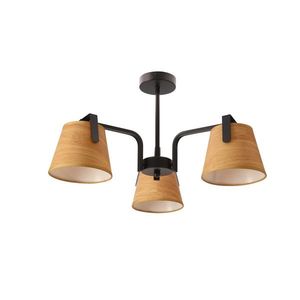 Stropná lampa Amberg čierna 3x40W E14 žlté tienidlo vyobraziť