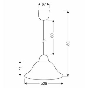 Závesná lampa LENIS biela 1x60W E27 biele tienidlo vyobraziť