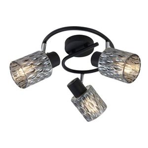 Stropná lampa Bill Spiral čierna 3x40W E27 dymové tienidlo vyobraziť
