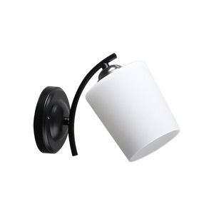 Nástenná lampa Esnyr Lamp, chróm+čierna, 1x40, tienidlo E27, biela vyobraziť