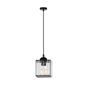 Závesná lampa Glassia čierna 1X40 E27 čierne tienidlo + číre kryštály vyobraziť