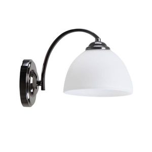 Nástenná lampa Gracja Lamp Čierna perla 1X40 E27 Biele tienidlo vyobraziť