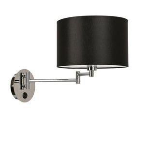 Nástenná lampa Alexia Chrome 1X40W E14 čierne tienidlo vyobraziť