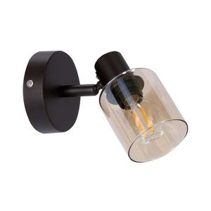 HNEDÁ NÁSTENNÁ LAMPA AGRA 1X40W E14 JANTÁROVÉ TIENIDLO vyobraziť