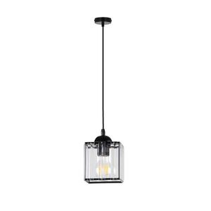 Závesná lampa Glassia čierna 1X40 E27 čierne tienidlo + číre kryštály vyobraziť