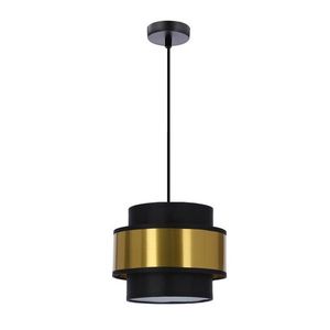 Závesná lampa Prestige čierna 1x40W e27 tienidlo čierne+zlaté vyobraziť