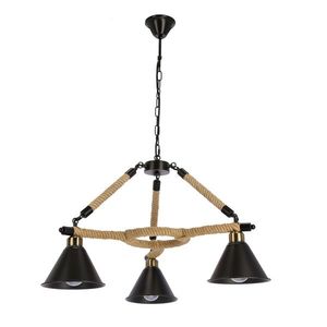 Moderná závesná lampa Negru 3x40W E27 čierna farba do jedálne, obývačky vyobraziť