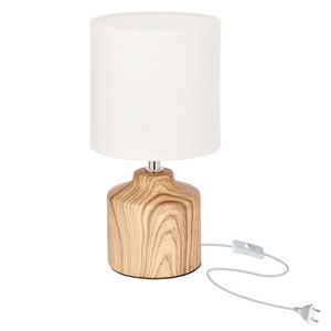 Stolová lampa MINOS s keramickým podstavcom a bielym tienidlom 1x40W E14, spálňová lampa na komodu vyobraziť