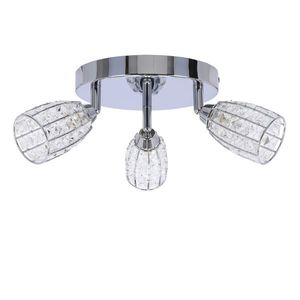 Stropná lampa Shiba chrómový plafón 3x15W tienidlo g9 priehľadné vyobraziť