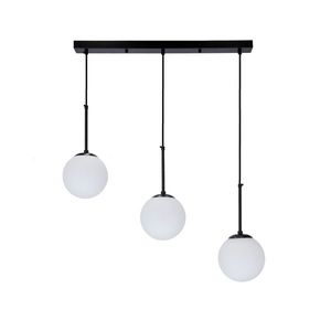Závesná lampa Pompei čierna 3X40W E27 biele tienidlo vyobraziť