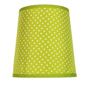 zelené bodkované tienidlo na gala lampu vyobraziť