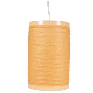 Závesná lampa z papiera oranžová 60W E27 Feng vyobraziť