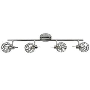 Stropné svietidlo s chrómovým opleteným tienidlom 4x40W G9 Puzzle vyobraziť