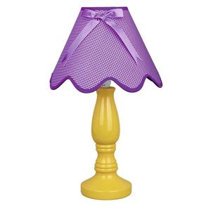 Keramická stolová lampa, žltá a fialová, 60W, E27, Lola vyobraziť