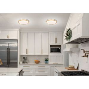 LED stropné svietidlo 18W biele + drevené 4000K Gandava vyobraziť
