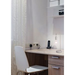 Laren Ledea sivá kovová stolná lampa vyobraziť