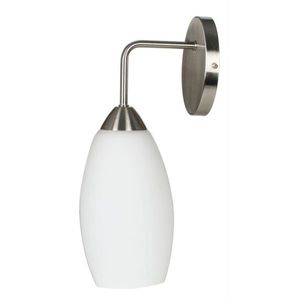 Nástenná lampa matné niklové tienidlo zo skla 60W E27 Modus vyobraziť