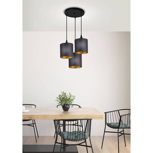 Závesná lampa čierna doska 3xE14 dlhá vyobraziť