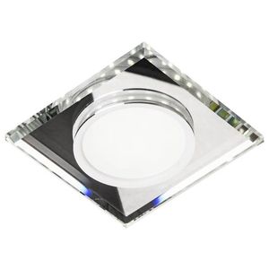 Stropné svietidlo chróm/biele štvorcové LED SSP-22 vyobraziť