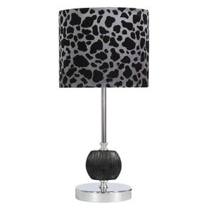 Stolová lampa chróm/čierna Cort vyobraziť