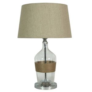 Stolová lampa béžová plátno 25x47cm Eco vyobraziť