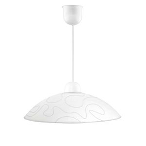 Závesná lampa Malibu z bieleho skla vyobraziť