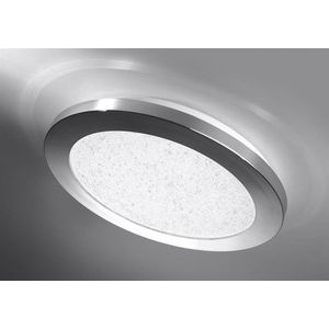 Kúpeľňová stropná lampa PIXEL minimalistická - strieborný chróm 22, 5 cm - okrúhla LED stropná lampa so stmievaním 3000K 12W IP441 vyobraziť