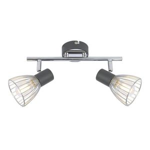 Nástenná lampa Modo, pásik e14, čierna+chróm vyobraziť