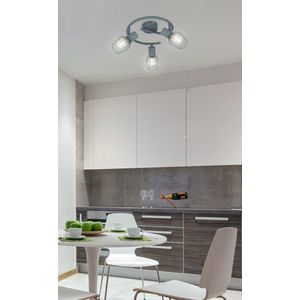 Špirálová stropná lampa 3X40W E14 sivá VIKING vyobraziť