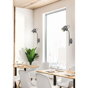 Nástenná lampa 1xE14 sivá 40cm ŠEDÁ vyobraziť