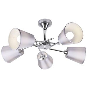 Chrómová stropná lampa s látkovým tienidlom 5x40W Vox vyobraziť