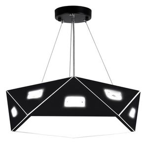Čierna päťuholníková závesná lampa, nastaviteľná LED 24W Nemesis vyobraziť