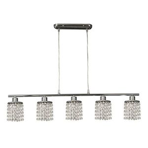 Závesná lampa chrómová s bielymi kryštálmi 5x40W Royal vyobraziť
