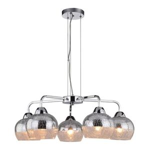 Závesná lampa so zrkadlom, chróm, rozbité sklo, 3x60W, Cromina vyobraziť
