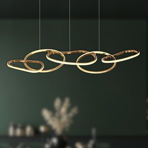 Závesná lampa ANNELI, francúzske zlato, 45W LED, 3000K, biely kryt vyobraziť