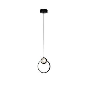 Závesná lampa LACRIMA 20cm čierna 15W LED 3000K biely kryt vyobraziť