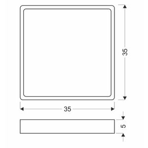 Stropné svietidlo Quattro, štvorcové stropné svietidlo, čierne, 35x35, 18W LED, biele tienidlo 4000K vyobraziť