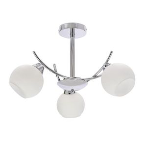 Závesná lampa AMOS Chróm 3x40W E27 biele tienidlo vyobraziť