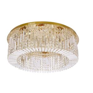Stropná lampa MARANGA plafón zlatá 10x10W E14 bezfarebné kryštály vyobraziť