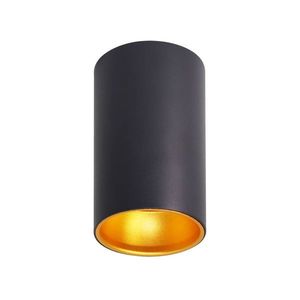 STROPNÉ SVIETIDLÁ TUBA ČIERNA 1X15W GU10 REFLEXNÉ ZLATÉ STR. 7 cm vyobraziť
