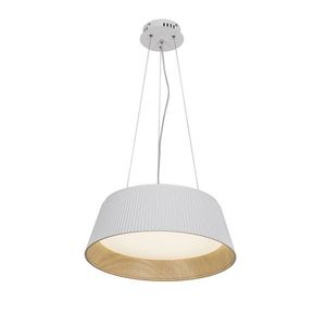 Závesná lampa Umbria biela drevená LED biela tienidlo vyobraziť