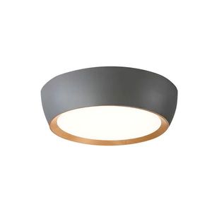 stropná lampa abruzzo sivá drevená stropná lampa biele tienidlo vyobraziť