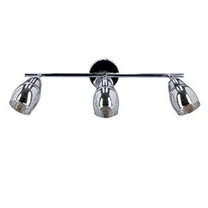 Stropná lampa Virginia s chrómovým pásikom, zrkadlové tienidlo e14 vyobraziť