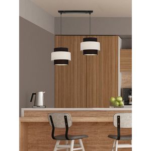 Závesná lampa Benta čierna 2x40W e27 tienidlo čierne+krémové vyobraziť