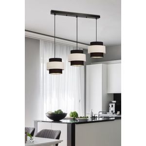 Závesná lampa Benta čierna 3x40W e27 tienidlo čierne+krémové vyobraziť