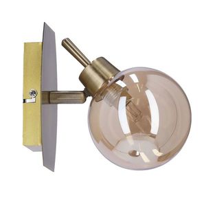 Nástenná lampa Llampa patina 1x40w g9 jantárové tienidlo vyobraziť