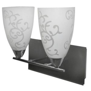 Dvojitá nástenná lampa striebornobiele tienidlo 2x40W E14 Medea 22-18734 vyobraziť